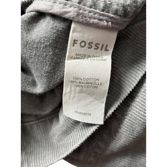Fossil Blazer Mens 54 Gray Corduroy Casual Workwear Chore Jacket Cotton - Picture 4 of 8